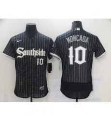Men's Nike Chicago White Sox #10 Yoan Moncada Black Alternate Stitched Jersey