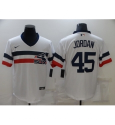 Men's Nike Chicago White Sox #45 Michael Jordan White Throwback Jersey