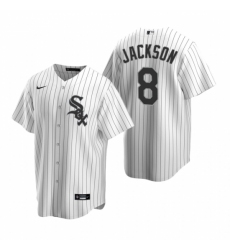 Mens Nike Chicago White Sox 8 Bo Jackson White Home Stitched Baseball Jerse