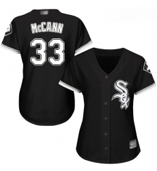 White Sox #33 James McCann Black Alternate Women Stitched Baseball Jersey