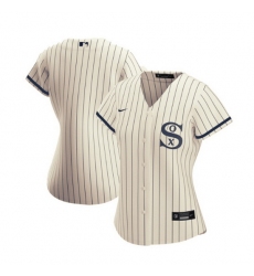 Women Chicago White Sox Blank 2021 Cream Navy Name 26Number Field Of Dreams Cool Base Stitched Jersey