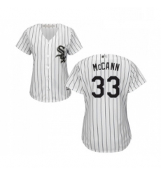Womens Chicago White Sox 33 James McCann Replica White Home Cool Base Baseball Jersey 