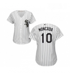Womens Majestic Chicago White Sox 10 Yoan Moncada Authentic White Home Cool Base MLB Jerseys 
