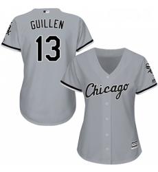 Womens Majestic Chicago White Sox 13 Ozzie Guillen Replica Grey Road Cool Base MLB Jersey