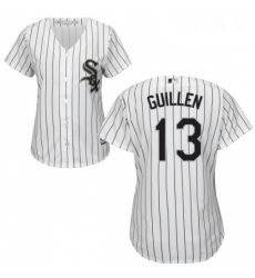 Womens Majestic Chicago White Sox 13 Ozzie Guillen Replica White Home Cool Base MLB Jersey