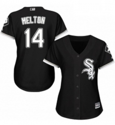 Womens Majestic Chicago White Sox 14 Bill Melton Authentic Black Alternate Home Cool Base MLB Jersey
