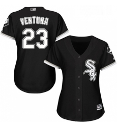 Womens Majestic Chicago White Sox 23 Robin Ventura Authentic Black Alternate Home Cool Base MLB Jersey