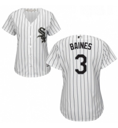 Womens Majestic Chicago White Sox 3 Harold Baines Authentic White Home Cool Base MLB Jersey