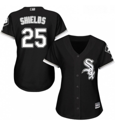 Womens Majestic Chicago White Sox 33 James Shields Authentic Black Alternate Home Cool Base MLB Jersey