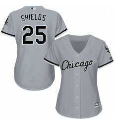 Womens Majestic Chicago White Sox 33 James Shields Authentic Grey Road Cool Base MLB Jersey