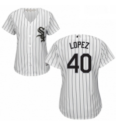Womens Majestic Chicago White Sox 40 Reynaldo Lopez Authentic White Home Cool Base MLB Jersey 