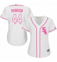 Womens Majestic Chicago White Sox 44 Bruce Rondon Replica White Fashion Cool Base MLB Jersey 