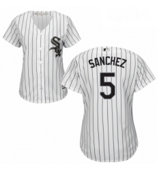 Womens Majestic Chicago White Sox 5 Yolmer Sanchez Authentic White Home Cool Base MLB Jersey 