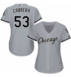 Womens Majestic Chicago White Sox 53 Melky Cabrera Authentic Grey Road Cool Base MLB Jersey
