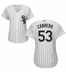 Womens Majestic Chicago White Sox 53 Melky Cabrera Authentic White Home Cool Base MLB Jersey