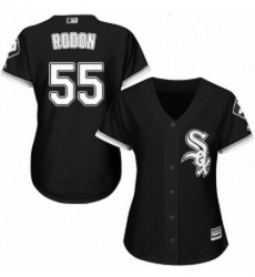 Womens Majestic Chicago White Sox 55 Carlos Rodon Authentic Black Alternate Home Cool Base MLB Jersey