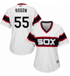 Womens Majestic Chicago White Sox 55 Carlos Rodon Authentic White 2013 Alternate Home Cool Base MLB Jersey