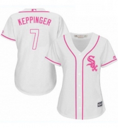 Womens Majestic Chicago White Sox 7 Jeff Keppinger Authentic White Fashion Cool Base MLB Jersey