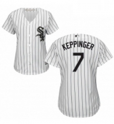 Womens Majestic Chicago White Sox 7 Jeff Keppinger Authentic White Home Cool Base MLB Jersey
