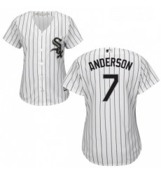 Womens Majestic Chicago White Sox 7 Tim Anderson Replica White Home Cool Base MLB Jersey 