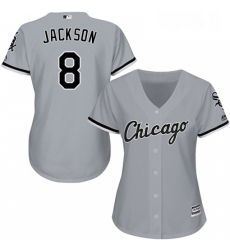 Womens Majestic Chicago White Sox 8 Bo Jackson Replica Grey Road Cool Base MLB Jersey