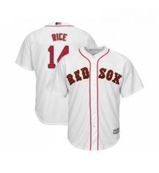 Youth Boston Red Sox 14 Jim Rice Authentic White 2019 Gold Program Cool Base Baseball Jersey