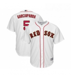 Youth Boston Red Sox 5 Nomar Garciaparra Authentic White 2019 Gold Program Cool Base Baseball Jersey