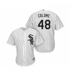 Youth Chicago White Sox 48 Alex Colome Replica White Home Cool Base Baseball Jersey 