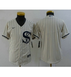 Youth Chicago White Sox Blank 2021 Cream Field of Dreams Cool Base Stitched Nike Jersey 