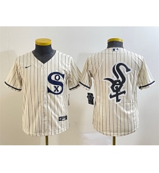 Youth Chicago White Sox Cream Team Big Logo Stitched Jersey 01
