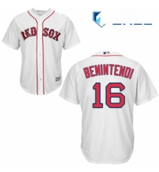 Youth Majestic Boston Red Sox 16 Andrew Benintendi Replica White Home Cool Base MLB Jersey