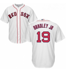 Youth Majestic Boston Red Sox 19 Jackie Bradley Jr Replica White Home Cool Base MLB Jersey 