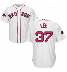 Youth Majestic Boston Red Sox 37 Bill Lee Authentic White Home Cool Base 2018 World Series Champions MLB Jersey