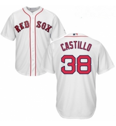 Youth Majestic Boston Red Sox 38 Rusney Castillo Authentic White Home Cool Base MLB Jersey