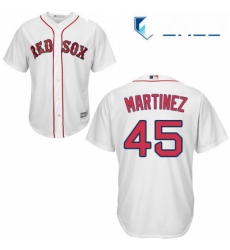 Youth Majestic Boston Red Sox 45 Pedro Martinez Replica White Home Cool Base MLB Jersey