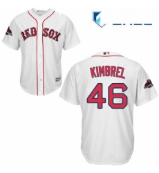 Youth Majestic Boston Red Sox 46 Craig Kimbrel Authentic White Home Cool Base 2018 World Series Champions MLB Jersey