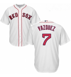 Youth Majestic Boston Red Sox 7 Christian Vazquez Replica White Home Cool Base MLB Jersey