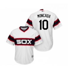 Youth Majestic Chicago White Sox 10 Yoan Moncada Replica White 2013 Alternate Home Cool Base MLB Jerseys 