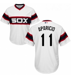 Youth Majestic Chicago White Sox 11 Luis Aparicio Authentic White 2013 Alternate Home Cool Base MLB Jersey