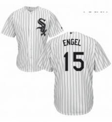 Youth Majestic Chicago White Sox 15 Adam Engel Authentic White Home Cool Base MLB Jersey 