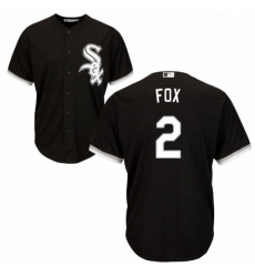 Youth Majestic Chicago White Sox 2 Nellie Fox Authentic Black Alternate Home Cool Base MLB Jersey