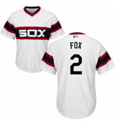 Youth Majestic Chicago White Sox 2 Nellie Fox Authentic White 2013 Alternate Home Cool Base MLB Jersey
