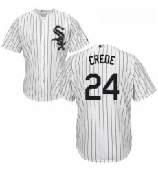Youth Majestic Chicago White Sox 24 Joe Crede Replica White Home Cool Base MLB Jersey
