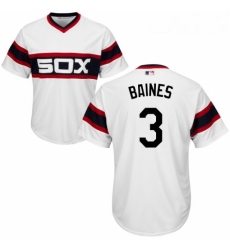 Youth Majestic Chicago White Sox 3 Harold Baines Authentic White 2013 Alternate Home Cool Base MLB Jersey
