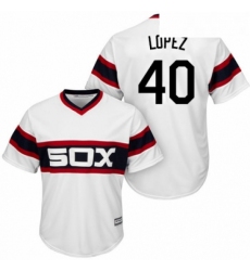 Youth Majestic Chicago White Sox 40 Reynaldo Lopez Authentic White 2013 Alternate Home Cool Base MLB Jersey 