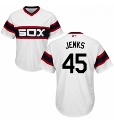 Youth Majestic Chicago White Sox 45 Bobby Jenks Replica White 2013 Alternate Home Cool Base MLB Jersey