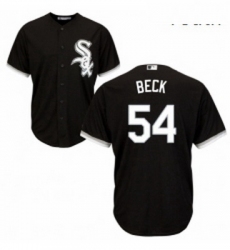 Youth Majestic Chicago White Sox 54 Chris Beck Authentic Black Alternate Home Cool Base MLB Jersey 