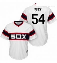 Youth Majestic Chicago White Sox 54 Chris Beck Authentic White 2013 Alternate Home Cool Base MLB Jersey 