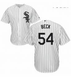 Youth Majestic Chicago White Sox 54 Chris Beck Replica White Home Cool Base MLB Jersey 