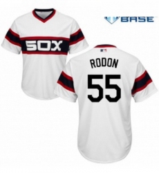Youth Majestic Chicago White Sox 55 Carlos Rodon Replica White 2013 Alternate Home Cool Base MLB Jersey